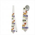 Necktie bambi deer thumper bunny rabbit flower