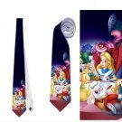 Necktie alice in wonderland cheshire cat mad hatter white rabbit