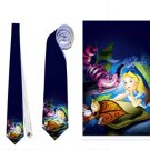 Necktie alice in wonderland cheshire cat mad hatter white rabbit