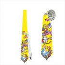 Necktie alice in wonderland cheshire cat mad hatter white rabbit