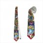 Necktie alice in wonderland white rabbit cheshire cat
