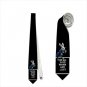 Necktie alice in wonderland white rabbit quote