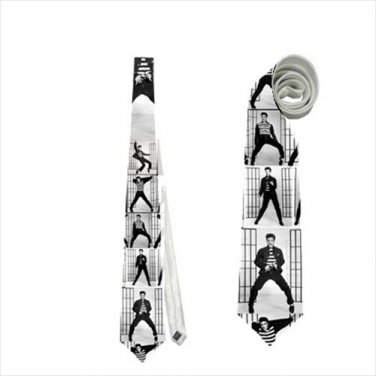Necktie elvis presley rock and roll jailhouse rock