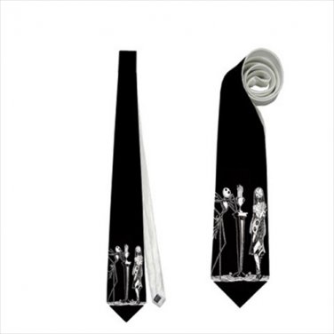 Necktie nightmare before christmas jack skellington sally halloween gothic