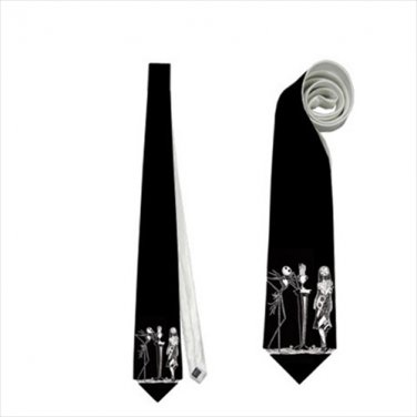Necktie nightmare before christmas jack skellington sally halloween gothic