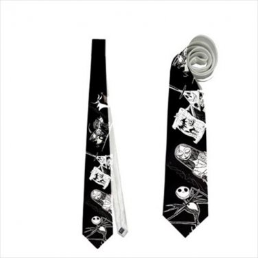 Necktie nightmare before christmas jack skellington sally halloween gothic