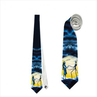Necktie zero nightmare before christmas jack skellington sally halloween gothic