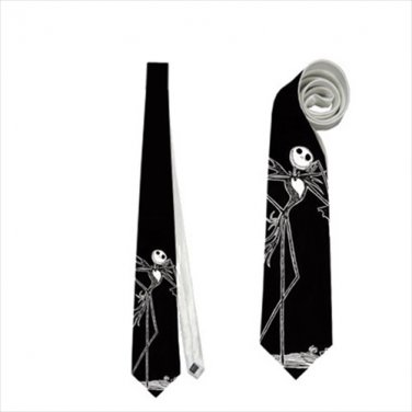 Necktie zero nightmare before christmas jack skellington sally halloween gothic