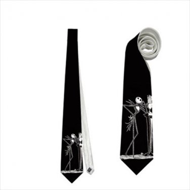 Necktie zero nightmare before christmas jack skellington sally halloween gothic