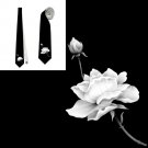Necktie funeral white rose