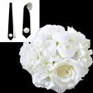 Necktie funeral white roses