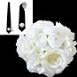 Necktie funeral white roses