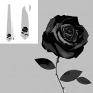 Necktie funeral black rose