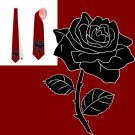 Necktie funeral black rose