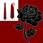 Necktie funeral black rose