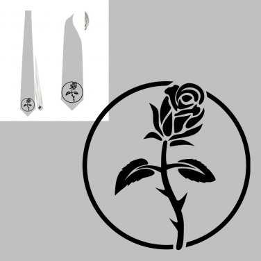 Necktie funeral black rose
