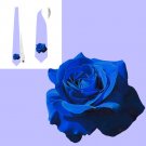 Necktie funeral blue rose