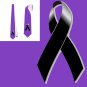 Necktie funeral black ribbon