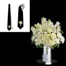 Necktie funeral  bouquet of white flowers