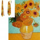 Necktie  Classic Art  Vincenty Van Gogh Sunflowers