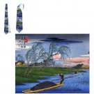 Necktie  Classic Art   Utagawa Hiroshige night of Edo- Tokio 1797