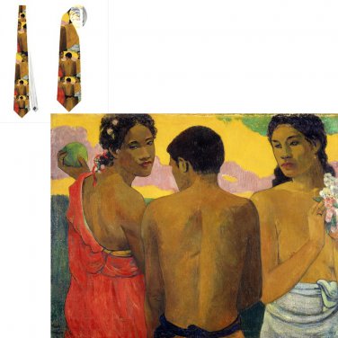 Necktie  Classic Art Paul Gauguin Three-Tahitians