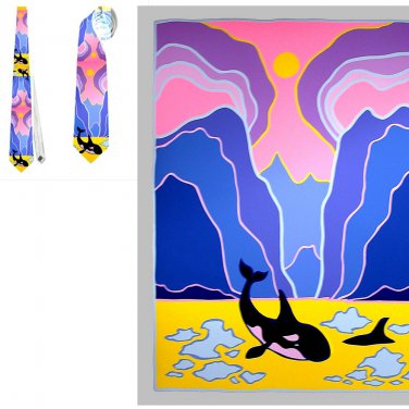 Necktie  Classic Art Ted Harison- Orca 1988 Canada