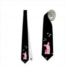 Necktie winnie the pooh piglet black