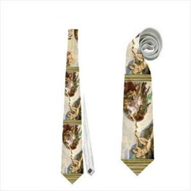 Necktie Classic Art Michelangelo Creation of Adam
