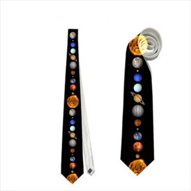 Necktie planets solar system moon phases astrologue strologer astrology