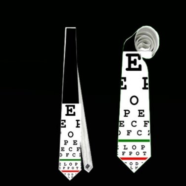 Necktie optometrist eye chart oftalmologist