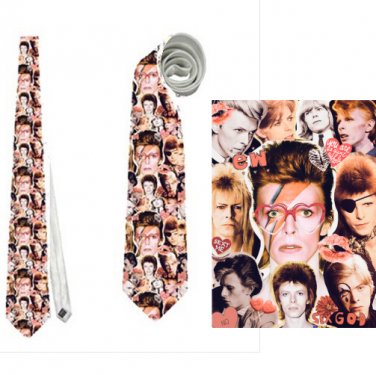 Necktie collage david bowie ziggy stardust pop icon rock and roll collage