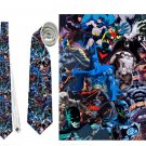 Necktie superheroes batman collage
