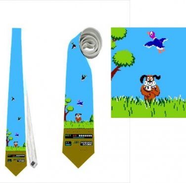 Necktie duck hunt nerd geek gear convention retro pixel