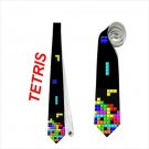 Necktie tetris nerd geek gear convention retro pixel fun office tie