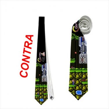 Necktie contra nerd geek gear convention retro pixel fun office tie