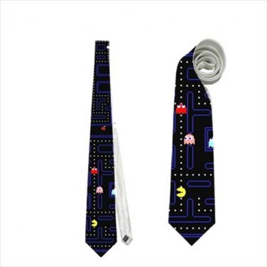 Necktie pac nerd geek gear convention retro pixel fun office tie