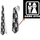 Necktie game over wedding joke funny groom bride tie