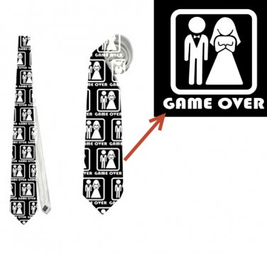 Necktie game over wedding joke funny groom bride tie