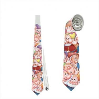 Necktie snow white and the seven dwarfs dopey happy sneezy sleepy bashful grumpy doc