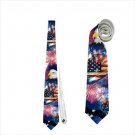 Necktie USA bald eagle flag national patriotic politic politology american