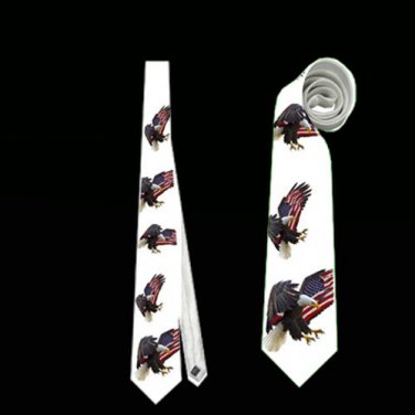 Necktie USA bald eagle flag national patriotic politic politology american