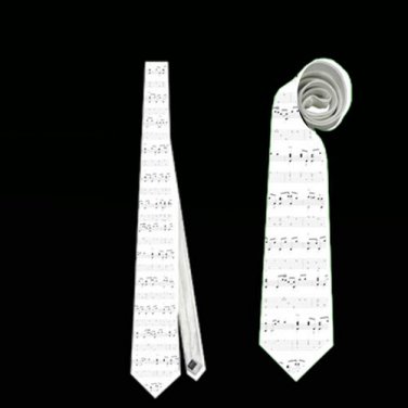 Necktie rock notes electric guitarist guitar player stage musican punk ties