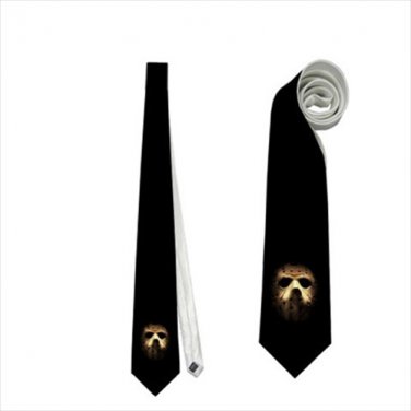 Necktie jason vorhees friday the 13th horror halloween tie no lives matter