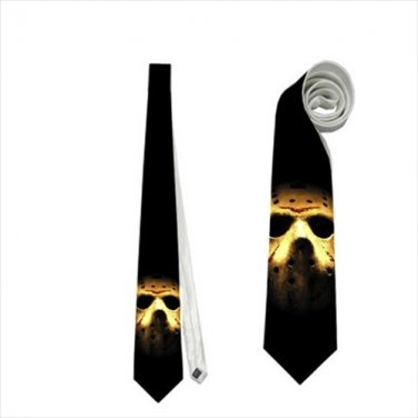 Necktie jason vorhees friday the 13th horror halloween tie no lives matter