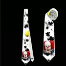 Necktie it pennywise clown creepy balloon  horror halloween tie