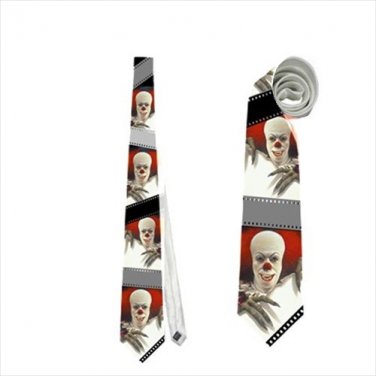 Necktie it pennywise clown creepy balloon  horror halloween tie