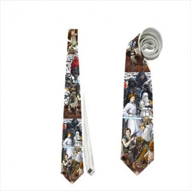 Necktie star wars leia collage