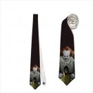 Necktie it pennywise clown creepy balloon  horror halloween tie