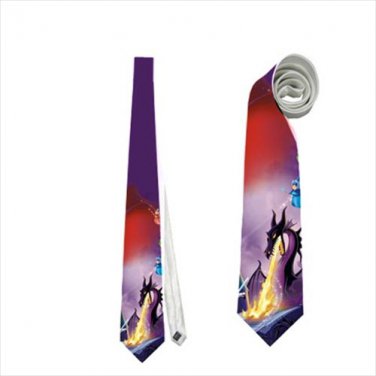 Necktie dragon sleeping beauty tie halloween wedding